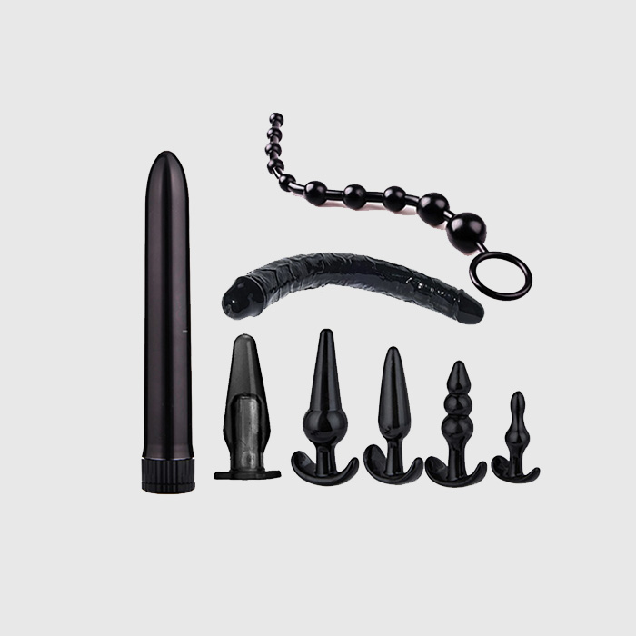 8 PCs Set Anal Plug G Spot Sexy Toy Trainer Kit