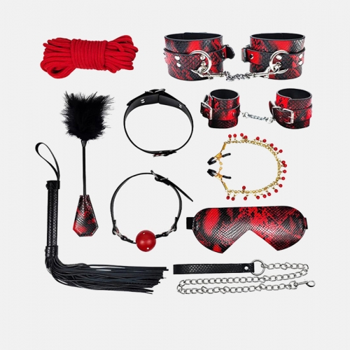 10 PCs Bondage BDSM Restraint Kit