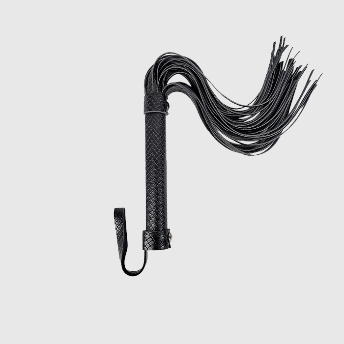 16inch Flogger for Adult Sex Play Whip Black Whip for  Cosplay