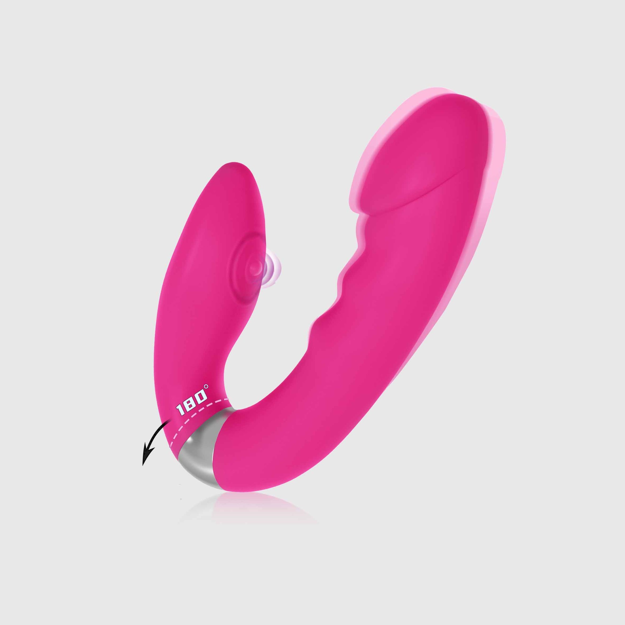 NEW 180 Degree Transformation Realistic Vibrating Dildo Sex Toy with 3 Clitoris Flapping and 10 Vibrations Mode