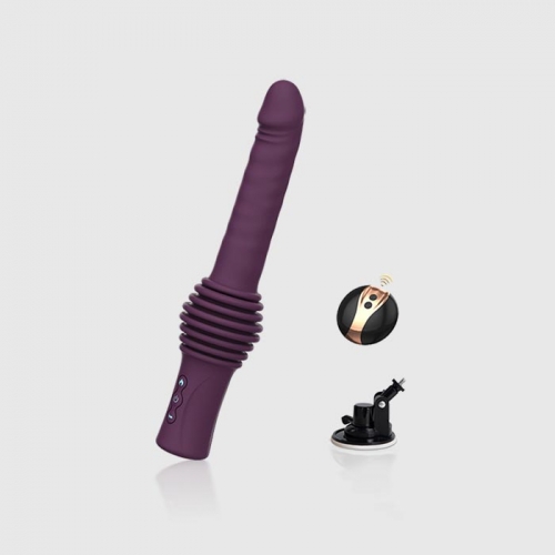 Remote Control Automatic Thrusting Heating Clitoral Gspot Realistic Dildo Vibrator Sex Machine with Strong Suction Cup