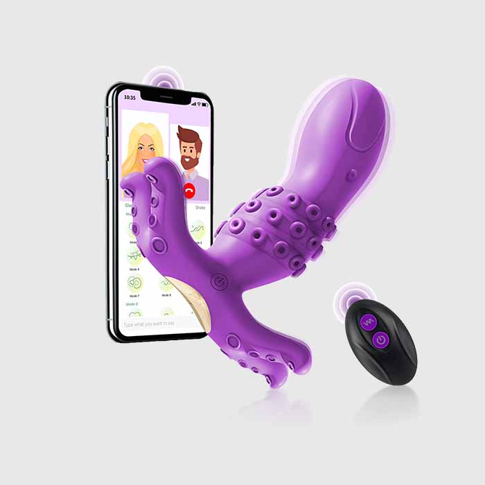 Cute Octopus Shaped App Remote Control Panty Vibrator