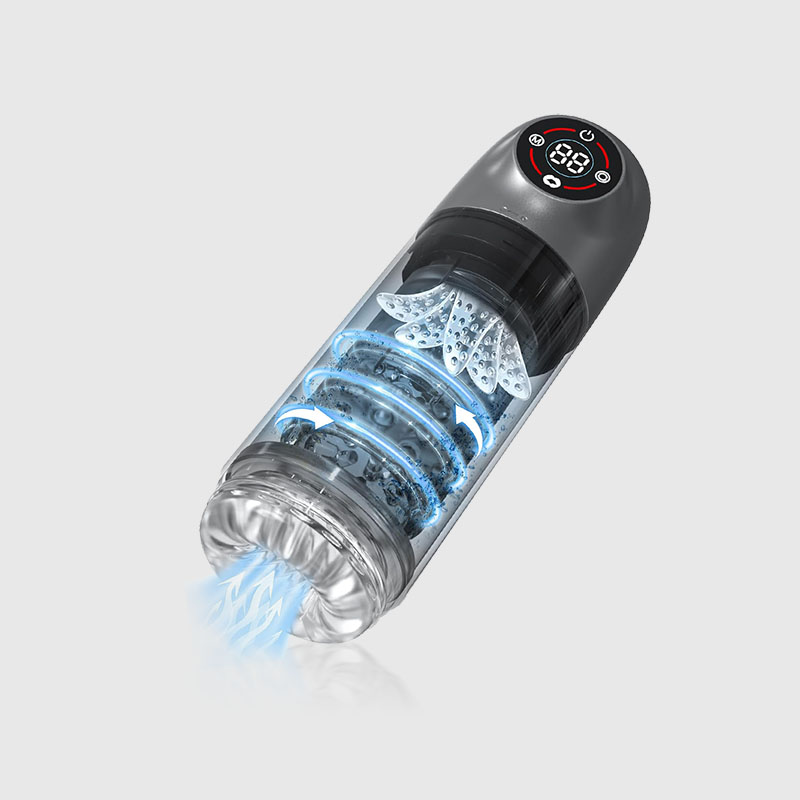 7 Thrusting Rotating Modes With LCD Display IPX7 Waterproof Penis Pump Masturbator