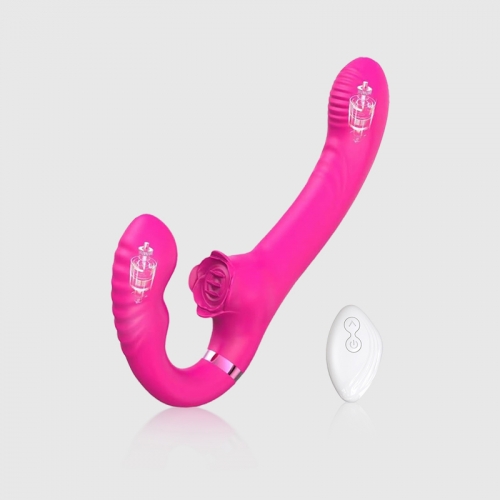 10 Vibrating Modes Thrusting Rabbit Vibrator for Women Couple in Pink