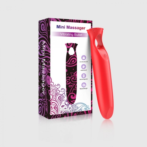 Mini Bullet Lipstick Shape Vibrator in Red