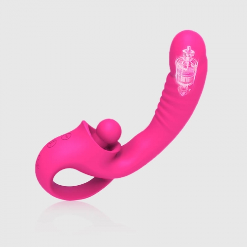 Upgraded Clitoralis Gspot Touching Rechargeable Vibrator Adult Toy in Pink