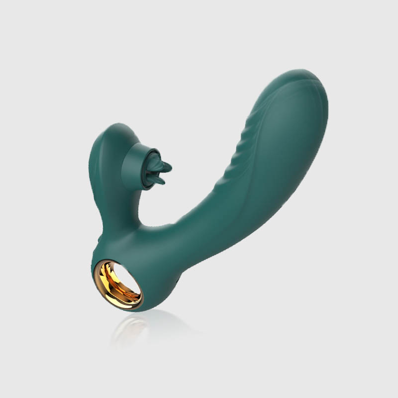 3 in 1 Gspot and Clitoral Licking Vibrator in Green