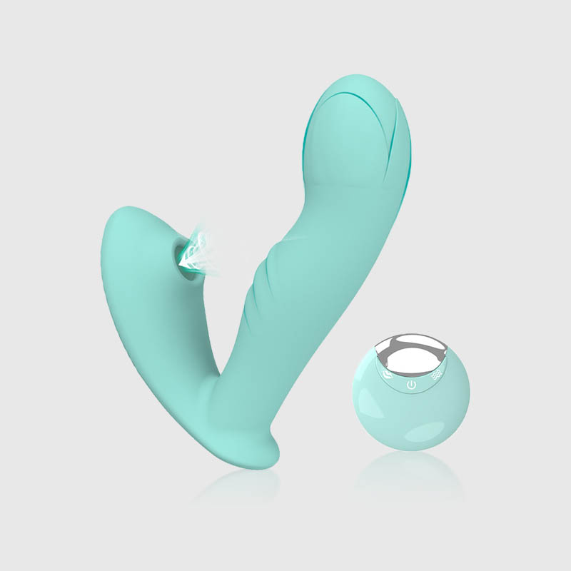 3 in 1 Gspot Clitoral Sucking Vibrator in Green