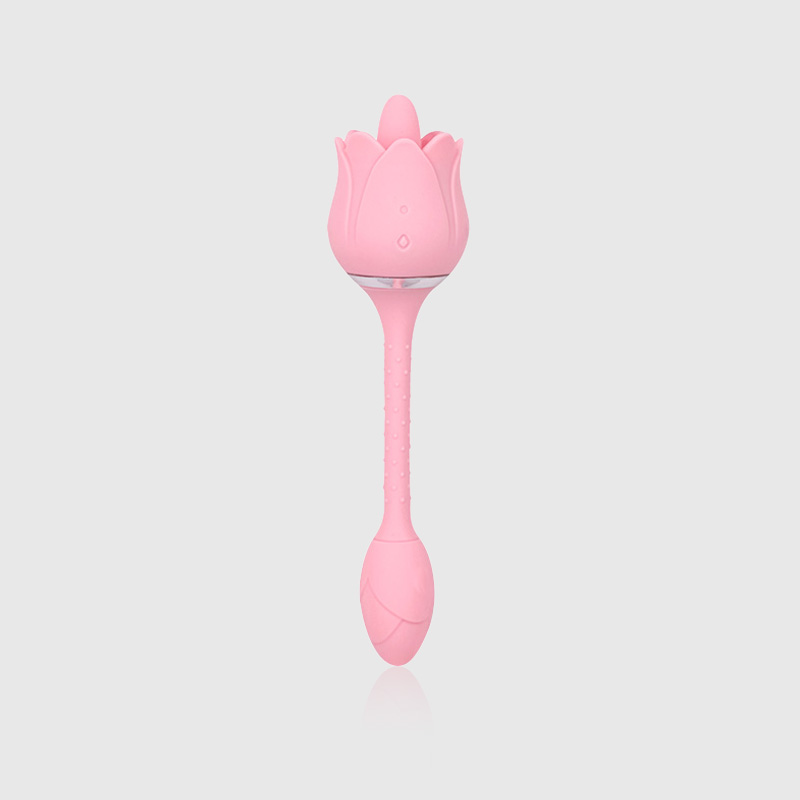 12 Speed Rose Tongue Vibrator Pleasure in Pink