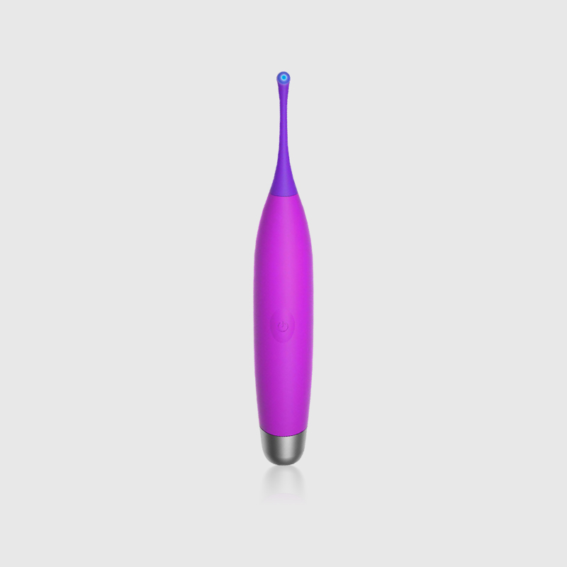 10 Vibration Modes Splash-proof Rechargeable Silicone Vibrator in Purple