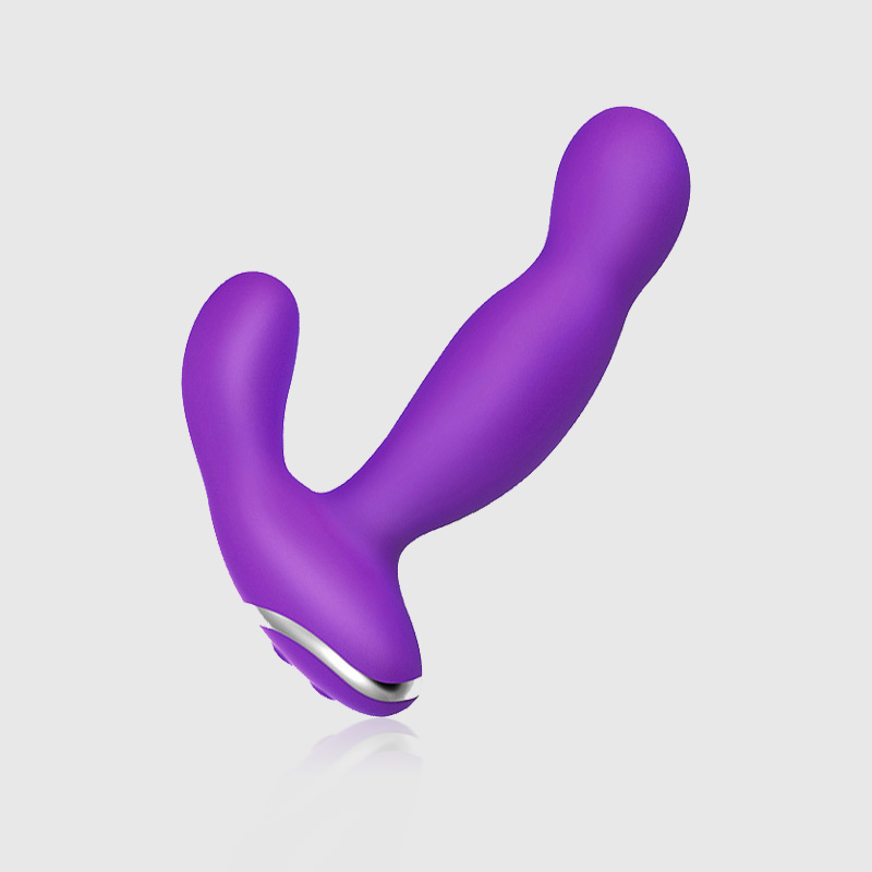 Silicone Anal Vibrating Prostate Massager in Purple