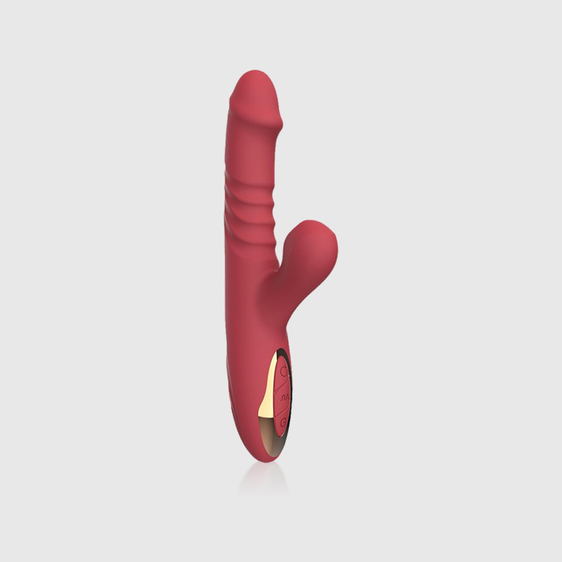 Head Vibrating Telescopic Smart Vibrator in Red